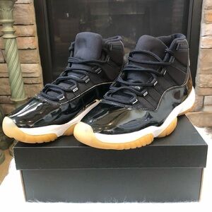 Jordan Air Jordan 11 Retro Jubilee High Top Sneakers Black/White Pre-Owned Sz 13